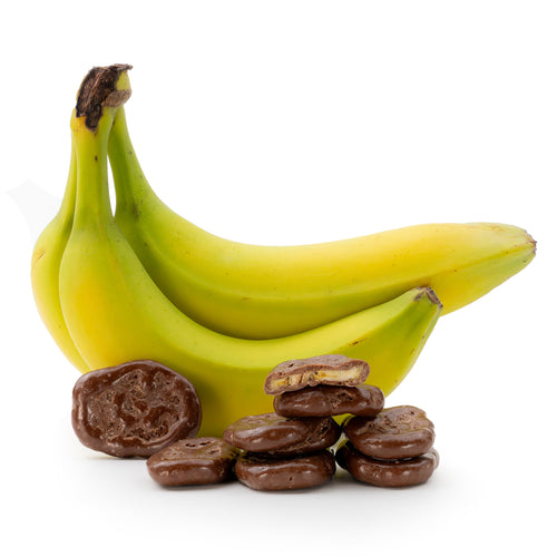 Bananenchips in Vollmilchschokolade von Snackberries – knusprige Bananenchips mit Vollmilchschokolade