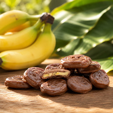 Translation missing: de.Bananenchips in Vollmilchschokolade