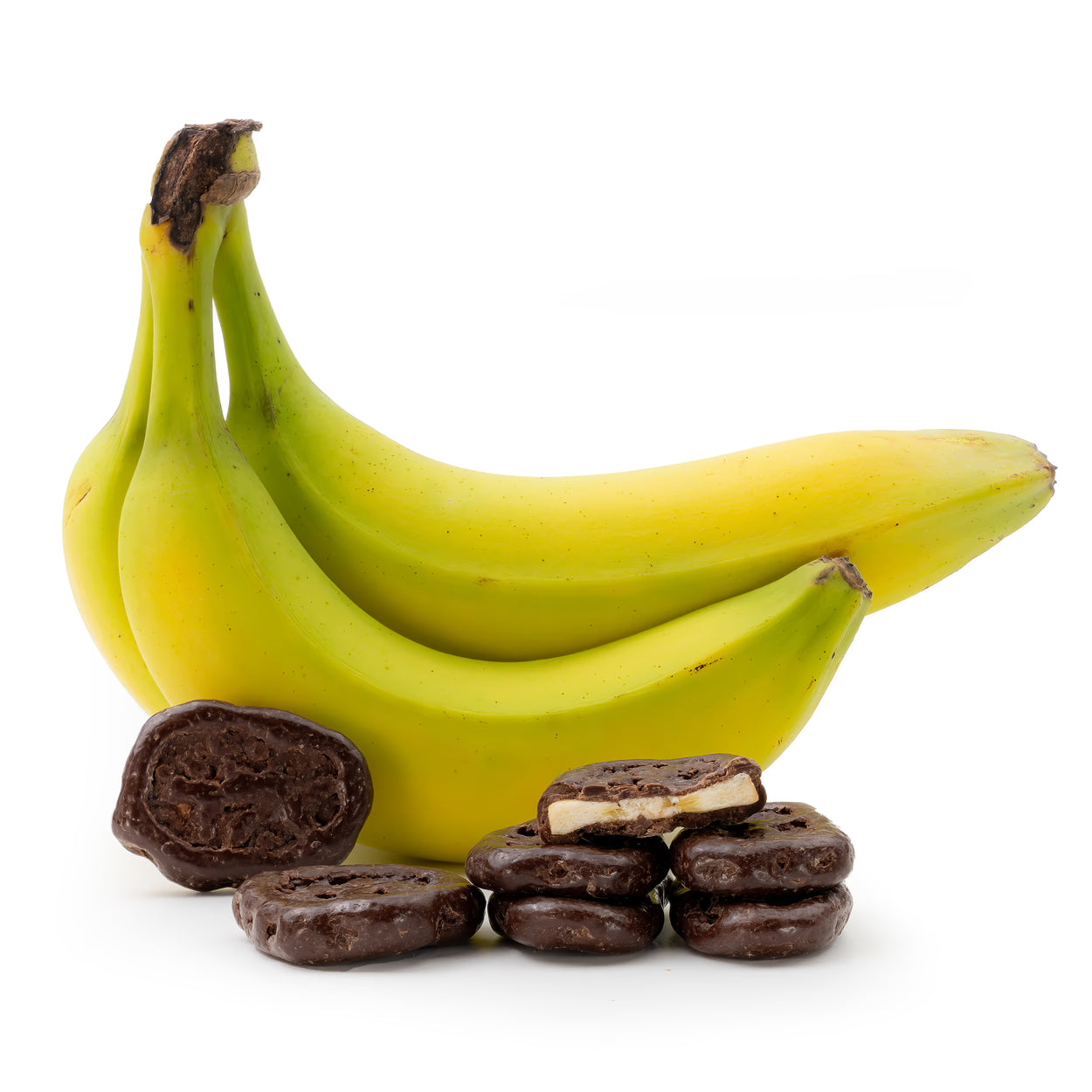 Bananenchips in Zartbitterschokolade von Snackberries – knusprige Bananenchips mit Zartbitterschokolade