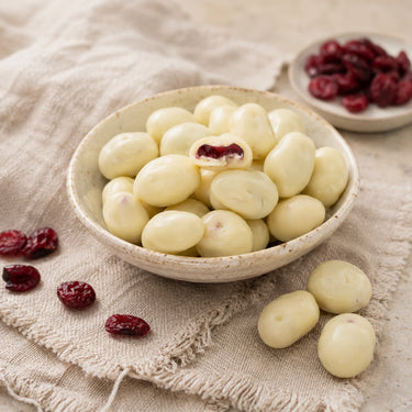 Translation missing: de.Cranberries in weißer Schokolade