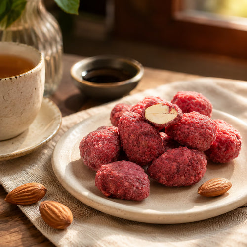 Gebrannte Mandelkerne Himbeere-Balsamico