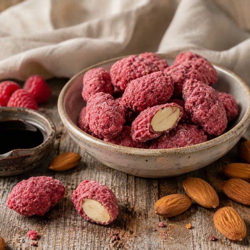 Gebrannte Mandelkerne Himbeere-Balsamico