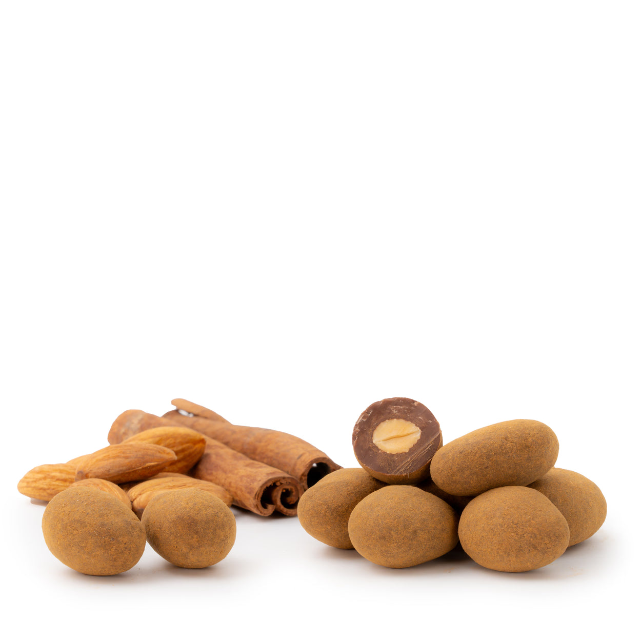 Mandelkerne in Vollmilchschokolade Zimt von Snackberries – Mandeln mit Vollmilchschokolade und Zimt