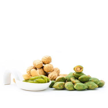 Translation missing: de.Erdnusskerne Wasabi von Snackberries – Erdnüsse im grünen Teigmantel mit Wasabi